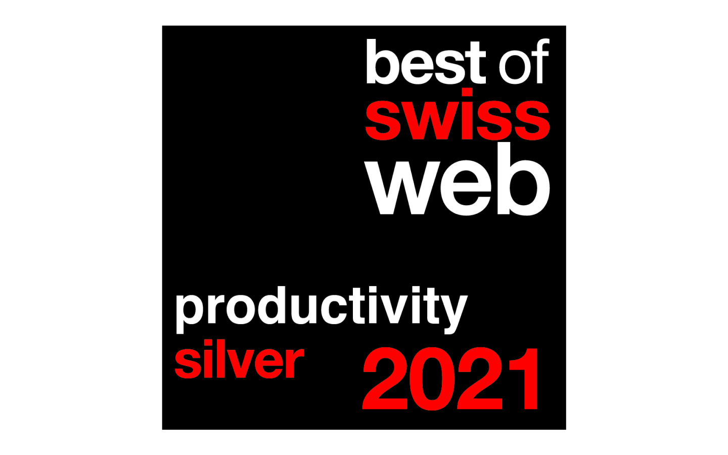 Best-Of-Swiss-Web-2021-Productivity-Silver-Auszeichnung